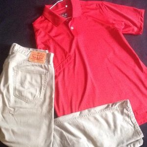 Adidas Red polo Size Small
